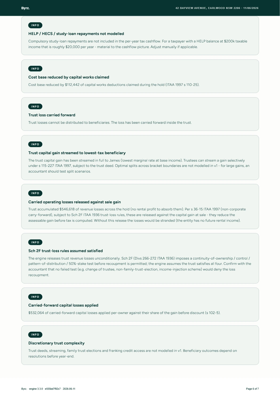 Byrz ownership-structure comparison report, page 6